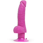 Shower Stud Realistic Suction Cup Dildo Vibrator with Balls 6 Inch