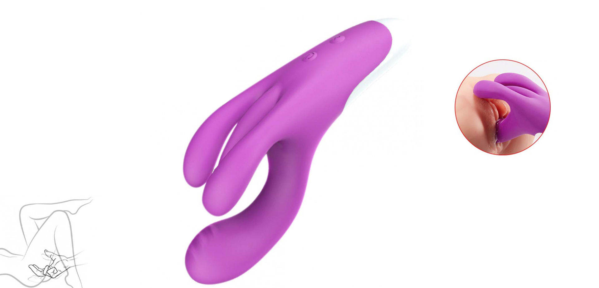 G-Spot Clitoral And Vaginal finger Vibrator.