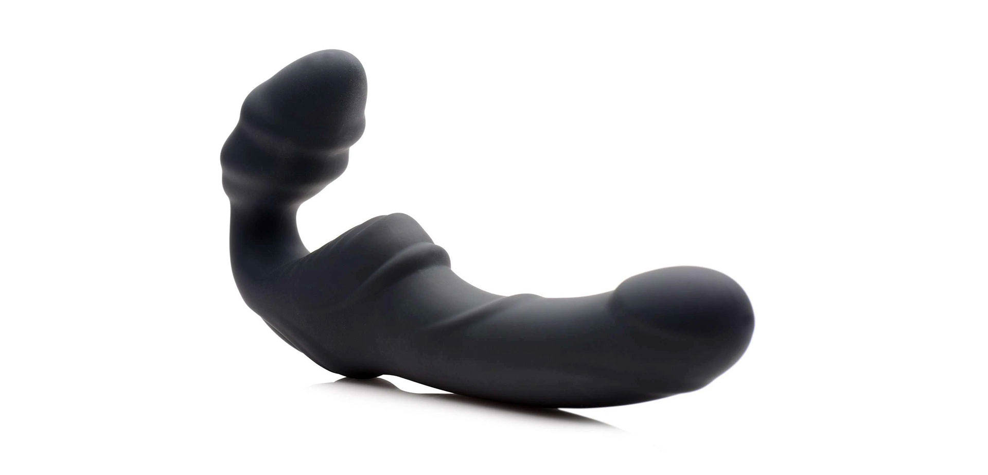 Vibrating Silicone Strapless Strap On.